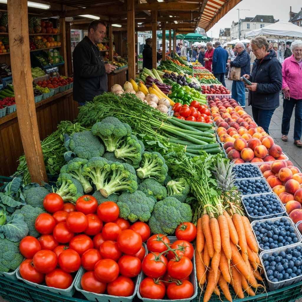 Fresh produce at market