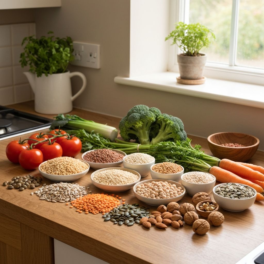 Variety of plant-based foods