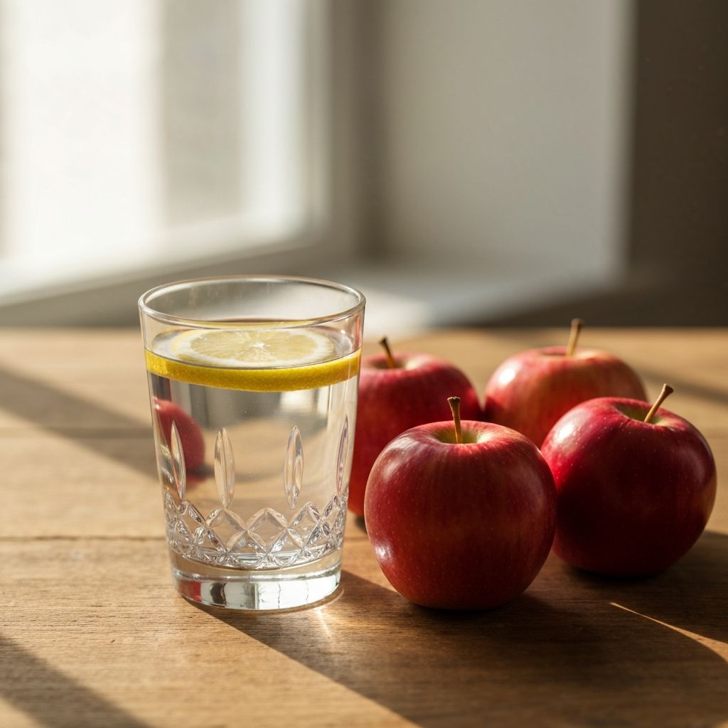 Glass of water with lemon